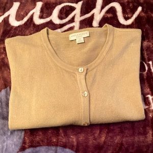 Appleseeds Spindrift Soft Cardigan w shell, Khaki, 1X, worn a few times